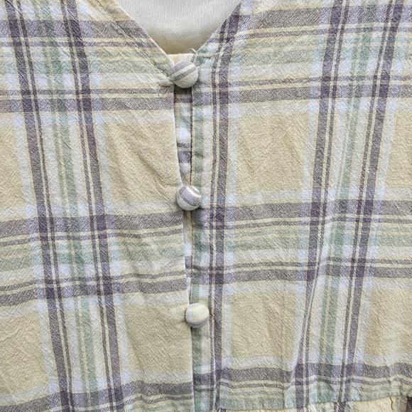 Piper & Scoot Beecher Plaid Dress in Cream M - Picture 7 of 9